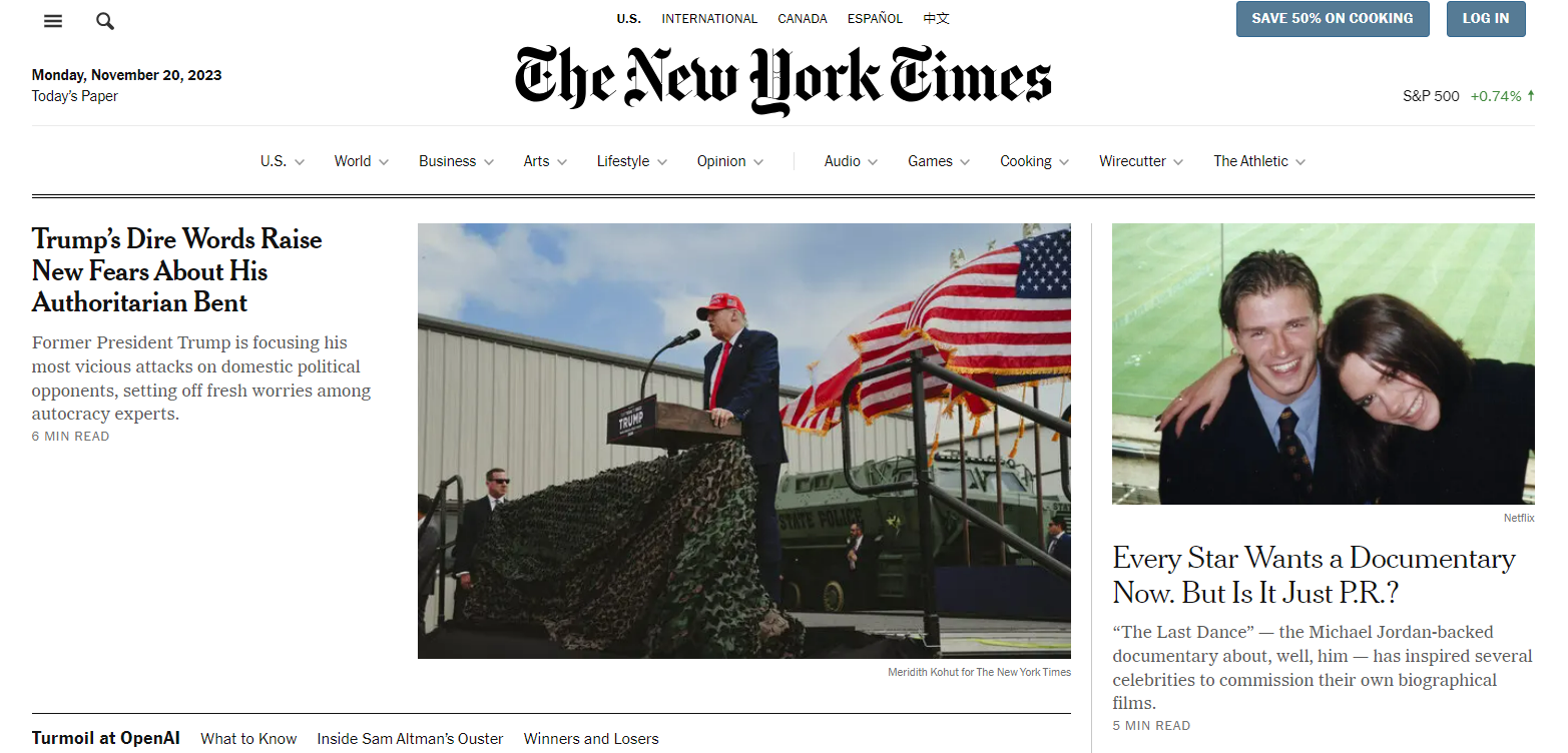 Image of the New York Times