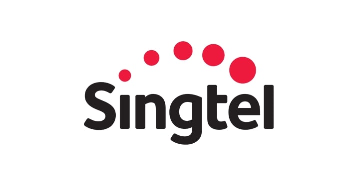 Logo of Singtel.