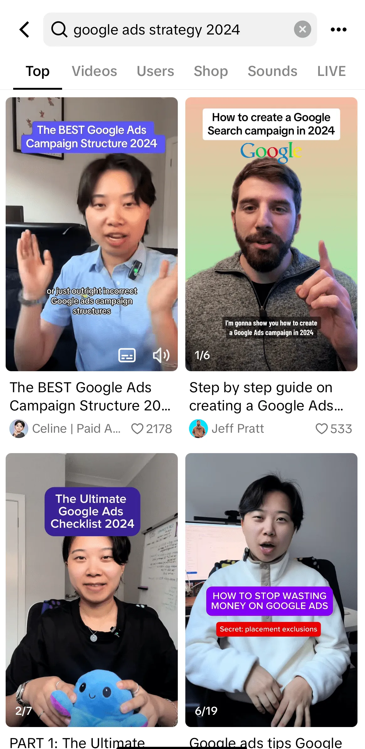 google ads strategy tiktok